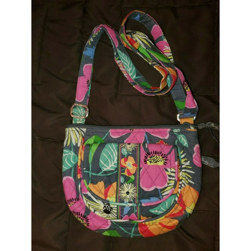 VERA BRADLEY Lizzy Crossbody JAZZY BLOOMS Mini Handbag